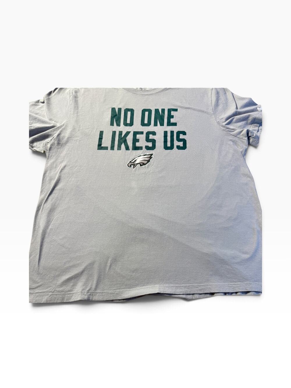 Nike Philadelphia Eagles T-Shirt Men XXL No One Likes Us We Don’t Care NFL Gray